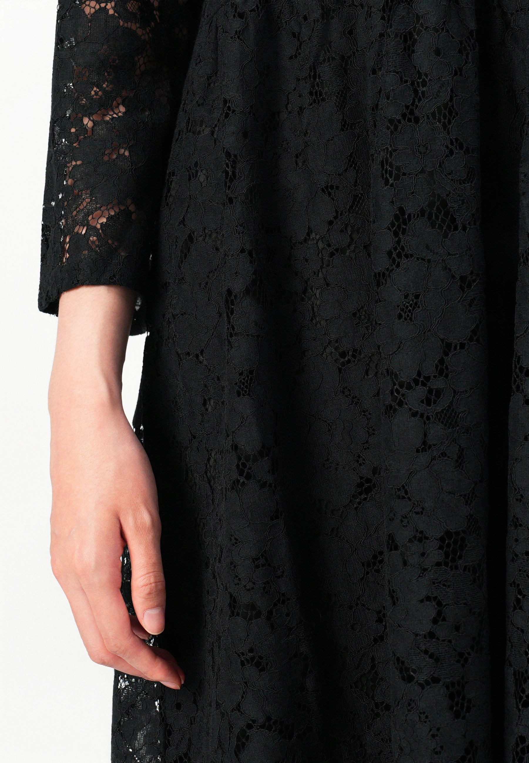 ONLY ONLMIKA LIFE LOOSE DRESS WVN - Rövid ujjú ruha - fekete