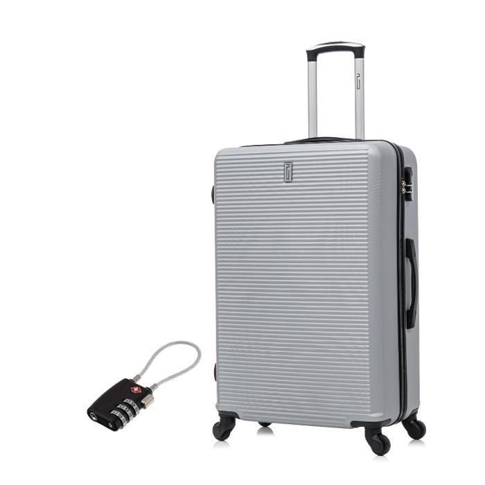 Valigia grande 75 cm 23 kg | Valigia da weekend CELIMS | Ruote a 360° | Lucchetto | Grigio