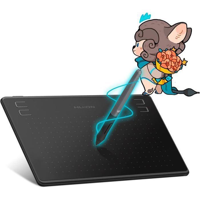 6.3x4 inch digital graphics tablet, Android/OSU compatible, 4 quick keys, battery-free stylus