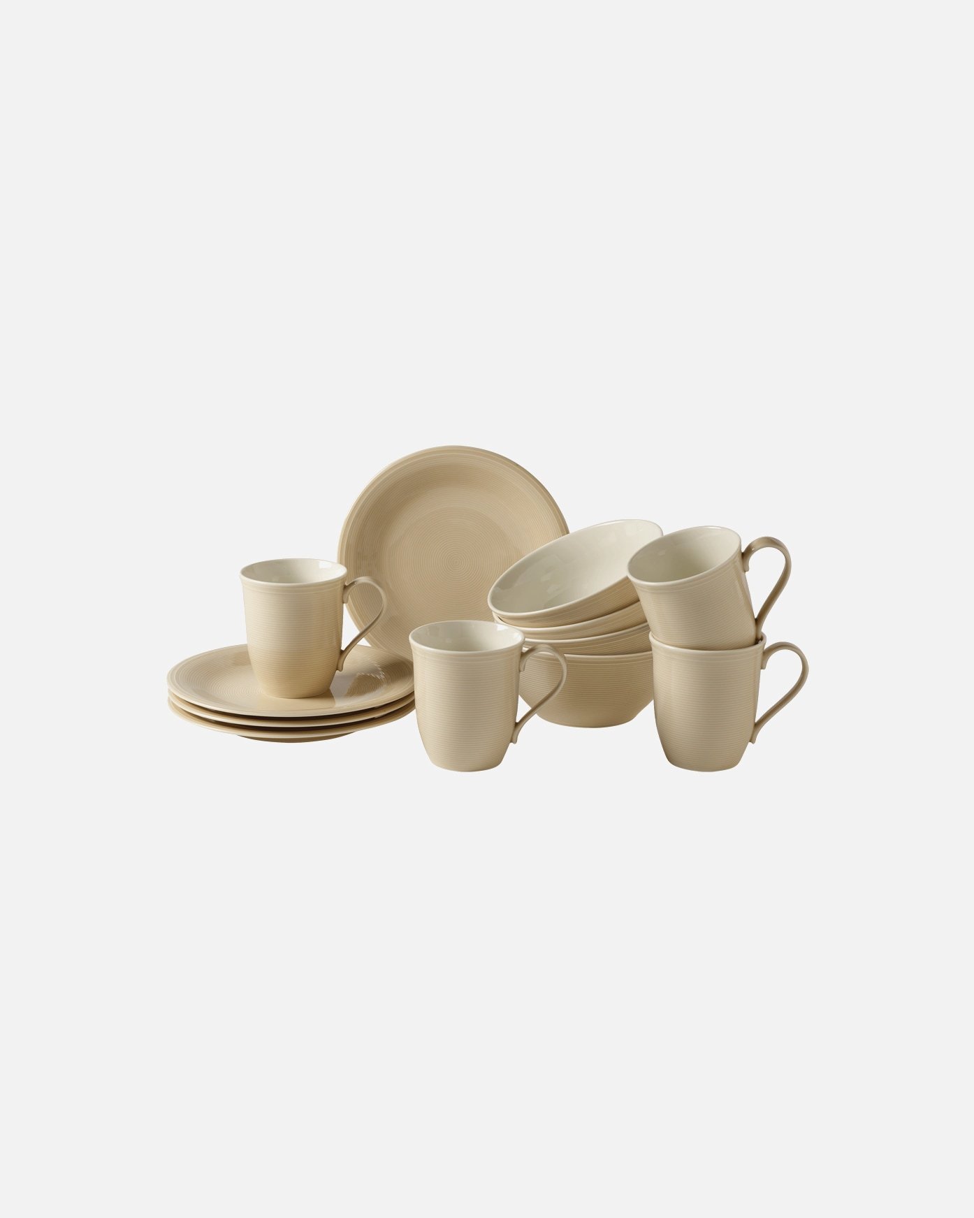 Villeroy & Boch pusryčių indų rinkinys, 12 dalių, „Color Loop Sand“ – 1 dalis