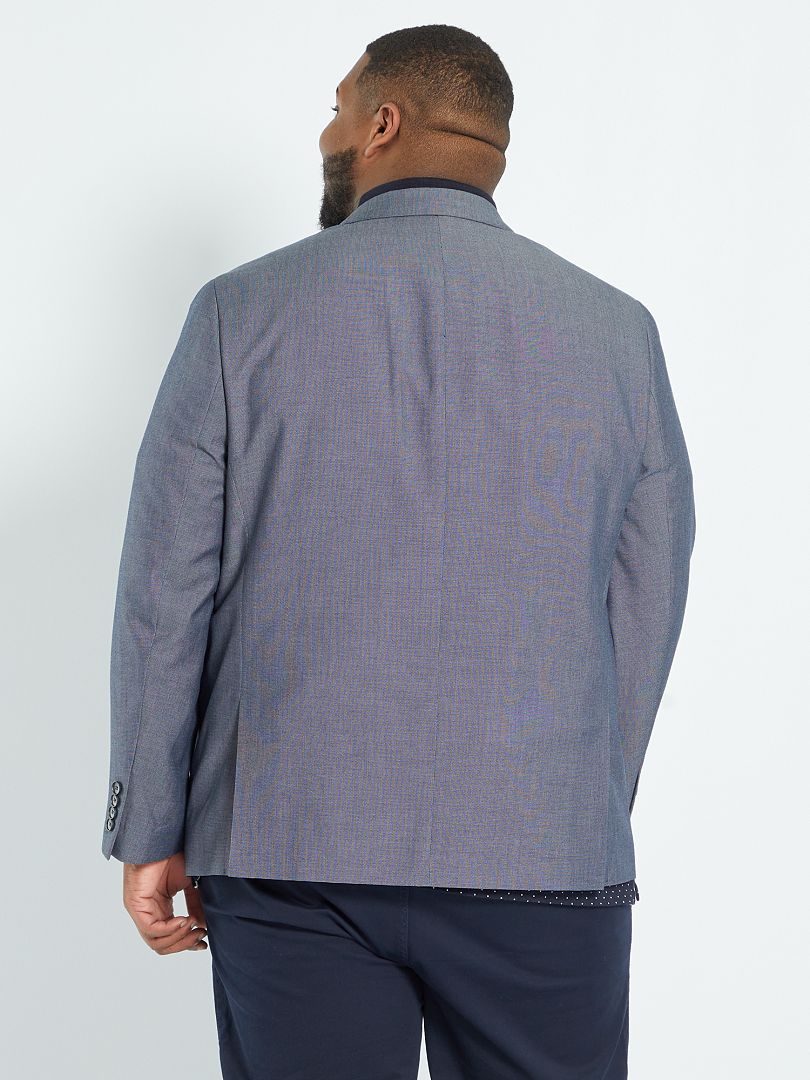 Chaqueta de traje de corte regular - azul y negro