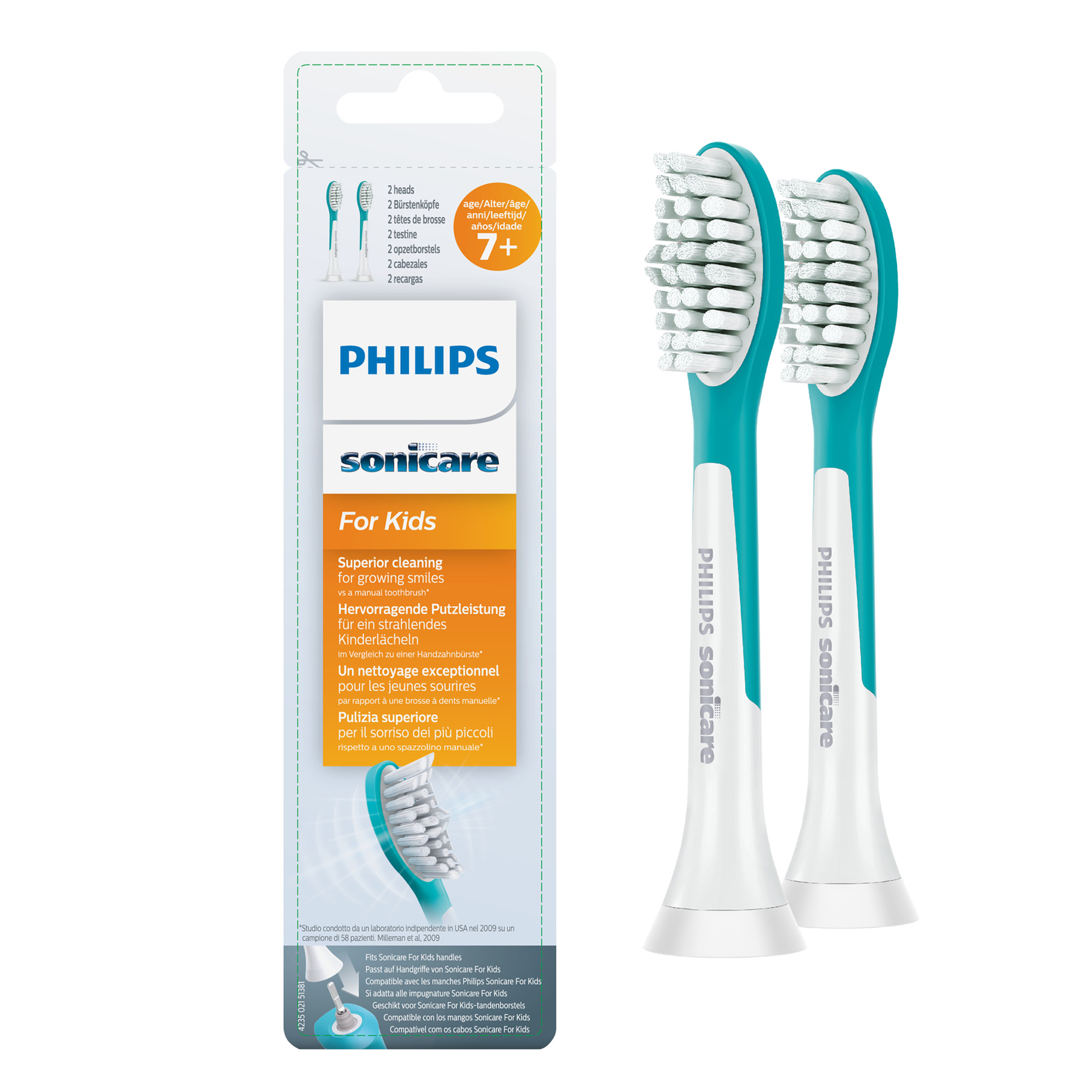 Testine di ricambio per spazzolino da denti per bambini Philips Sonicare, confezione da 2