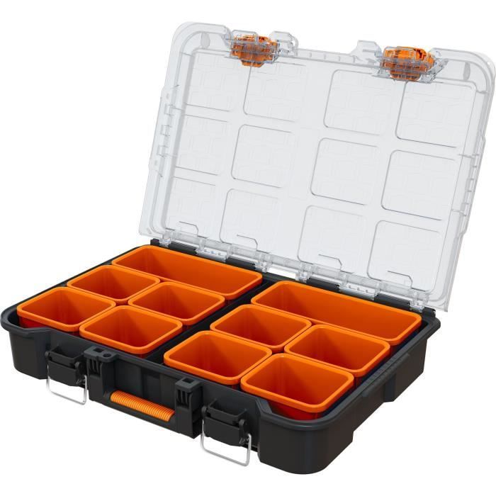 Organizer - WORX BY KETER - STACK N ROLL - 48 x 33 x 11,5 cm - Nero