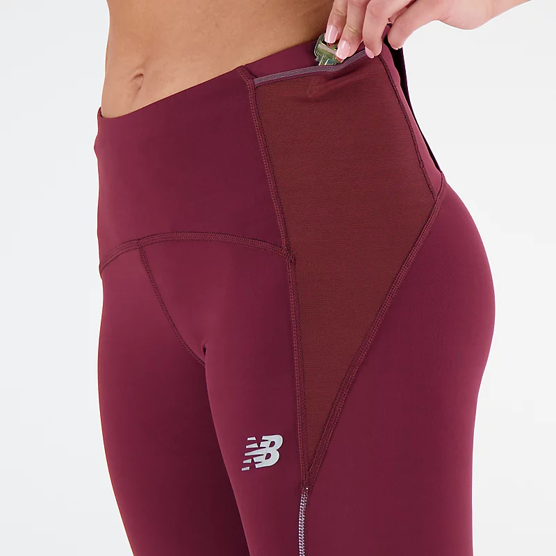 Impact Run Leggings für Damen – NB BURGUNDY