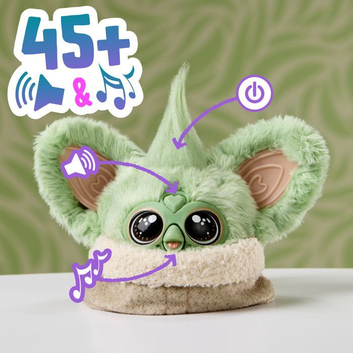 Furby Furblets Grogu STAR WARS™, Mini peluche electrónico coleccionable, Más de 45 sonidos, Para mayores de 6 años, Hasbro