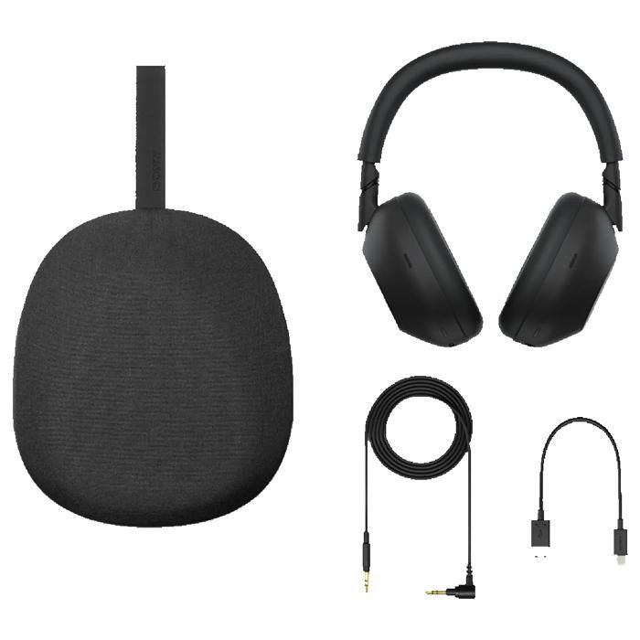 Auriculares inalámbricos Sony WH1000XM6 con cancelación activa de ruido, color negro.