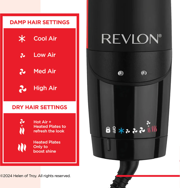 Revlon Beauty Salon One-Step Air Straightener Dryer & Styler thermische borstel
