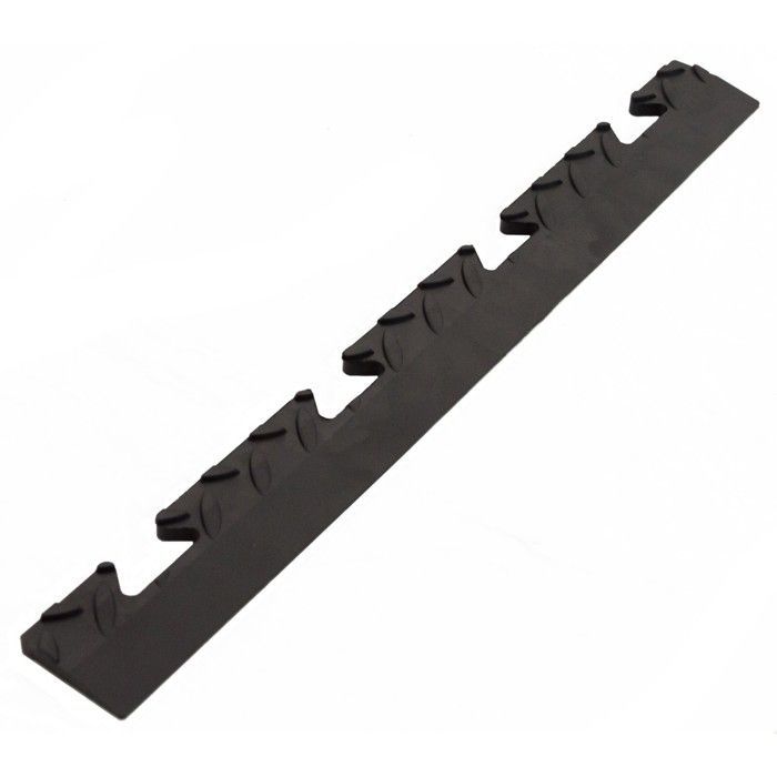 Pack 5 Bordures Femelles pour Dalle PVC noire Clipsable Sol Antidérapant Carré Garage Atelier PS50CRN/F INTEC