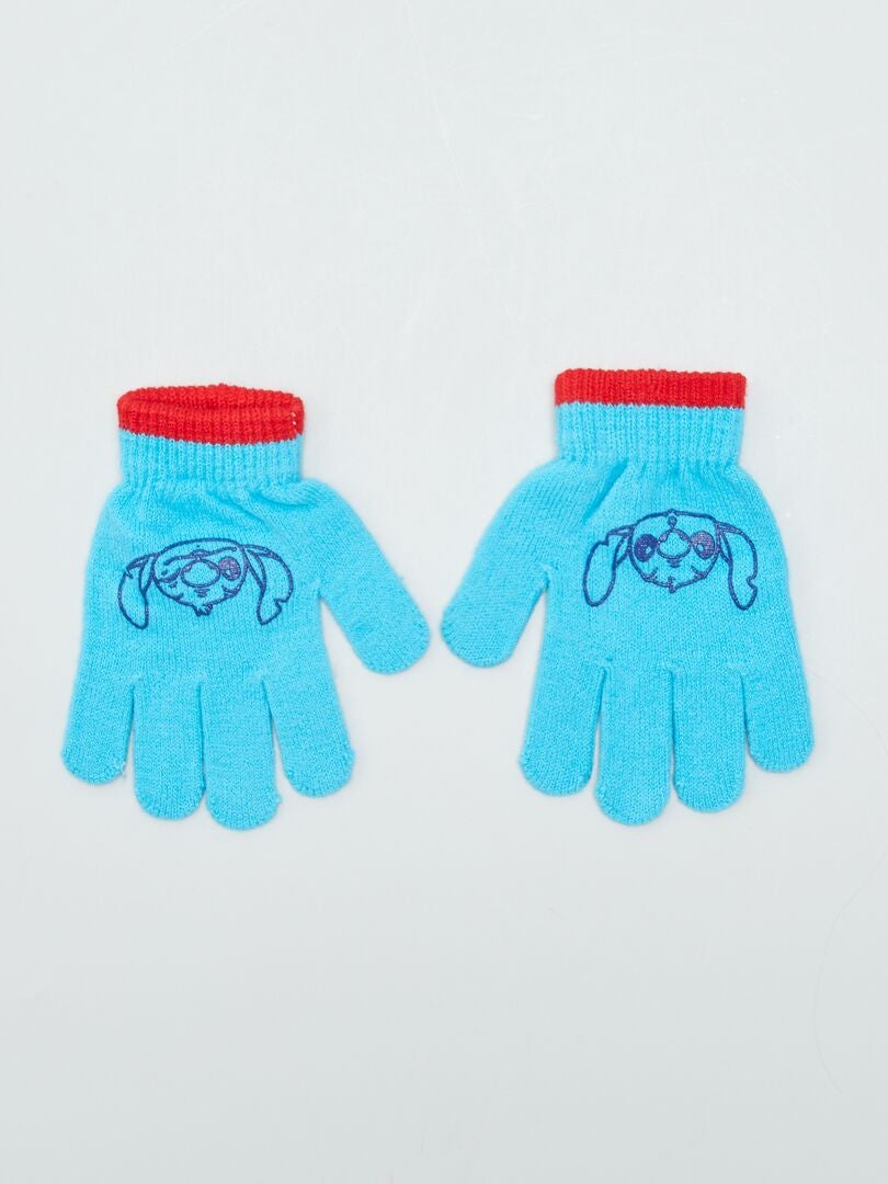 Zestaw czapka i rękawiczki „Stitch” – niebieski