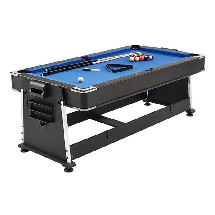 Meyer Billardtisch – 2,13 m (7 Fuß) Multifunktionstisch – Airhockey, Tischtennis – Schwarz