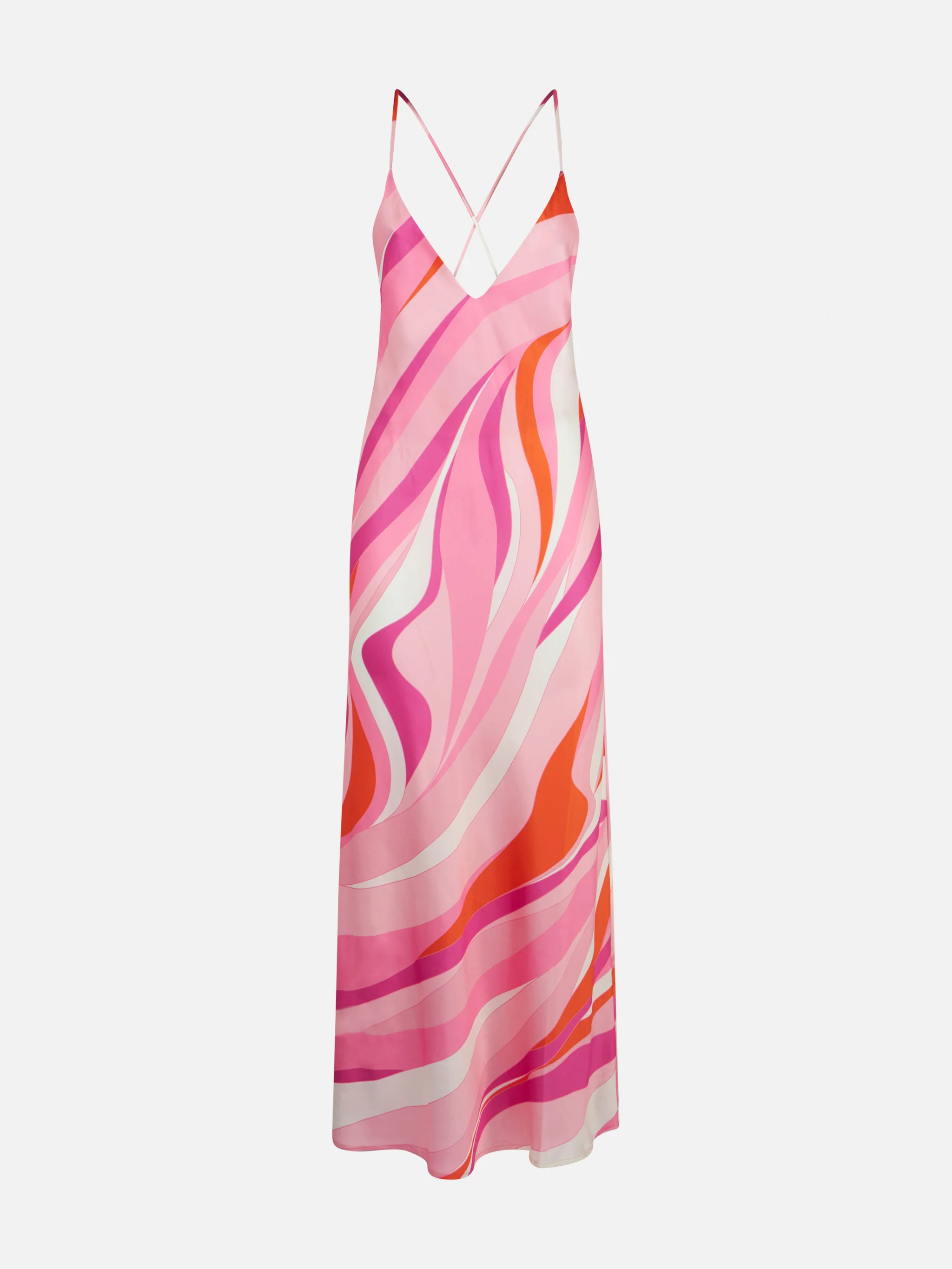 Dames slipjurk met golfprint
