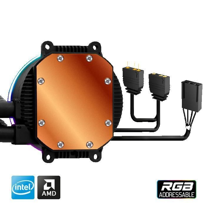 Waterkoelingsset - Spirit Of Gamer - LIQUID FORCE 120 ARGB - Stil - Compatibel met AMD/Intel - 120 mm