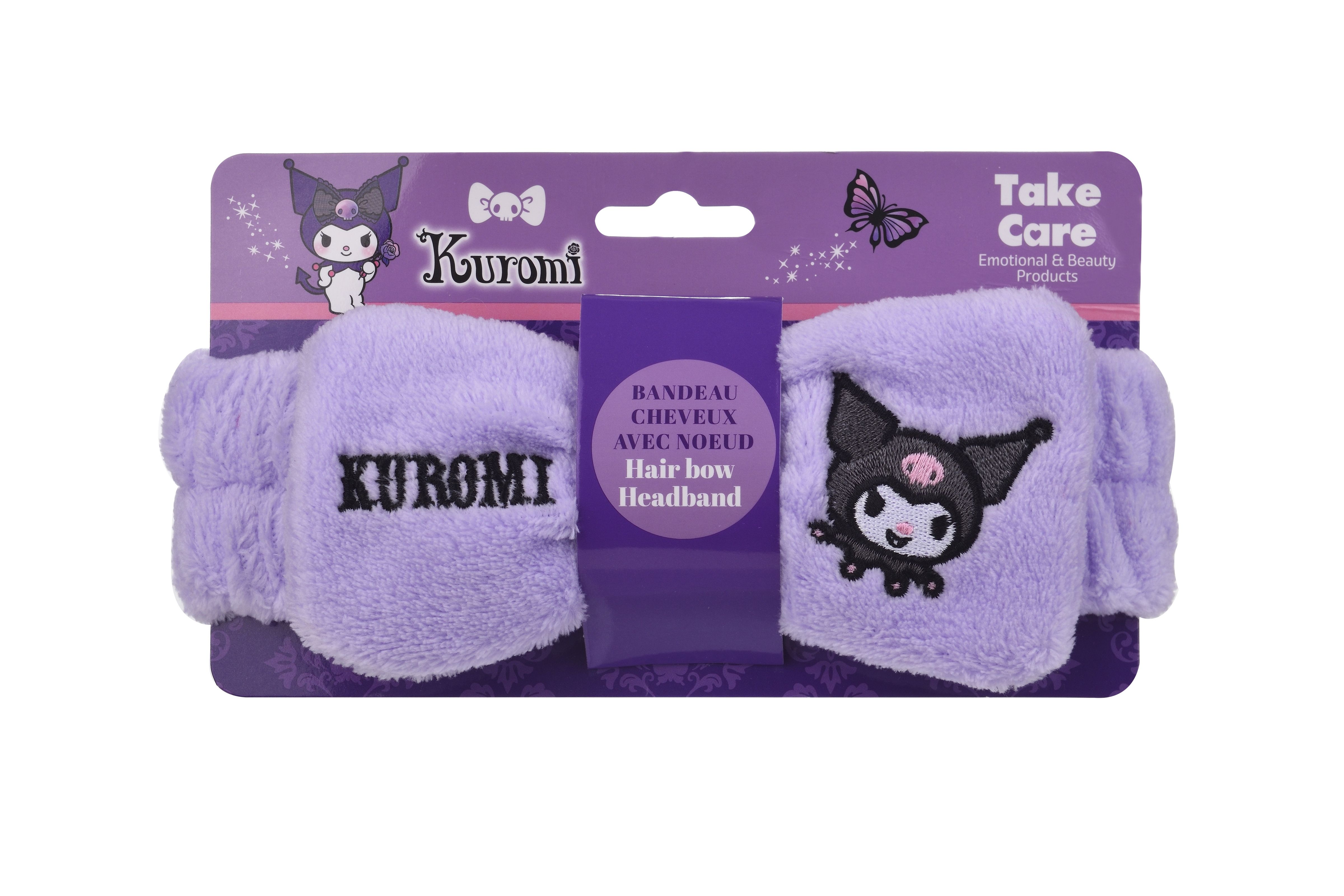 „Hello Kitty Kuromi“ galvos juosta su kaspinu Plaukų aksesuarai