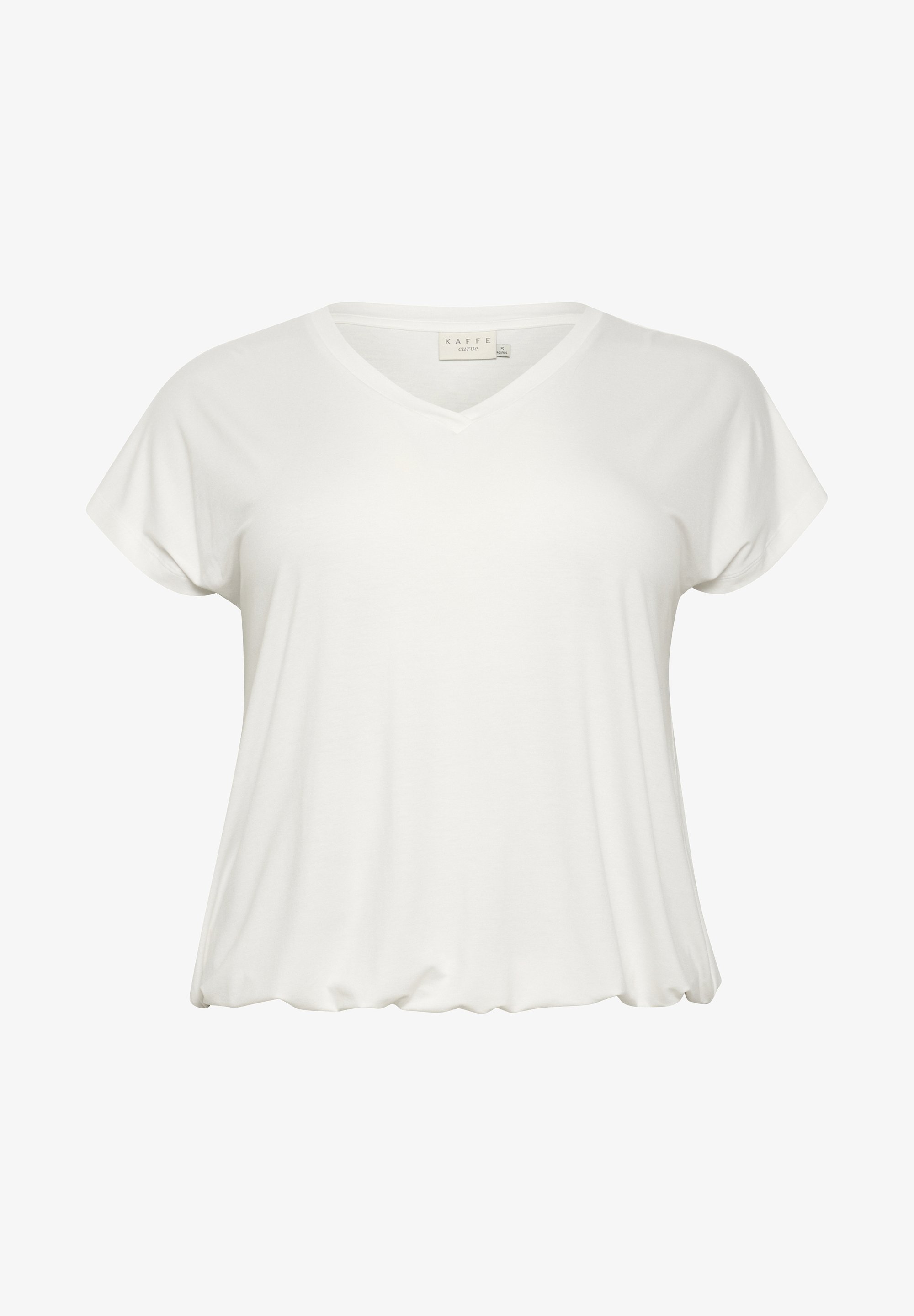 Kaffe Curve KCJENA - Tricou simplu - cretă