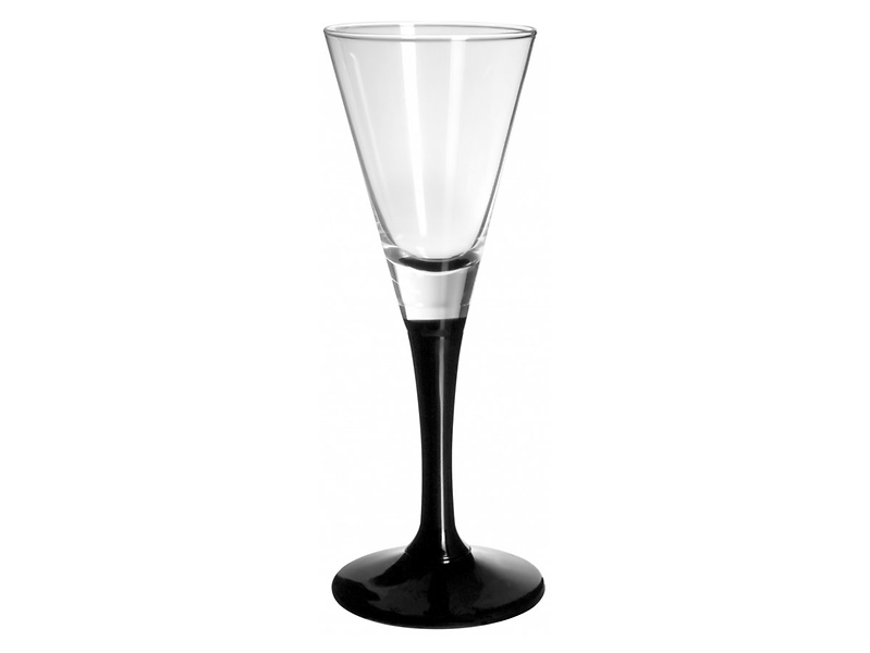 Kieliszek do likieru 50 ml z czarną nóżką Onyx