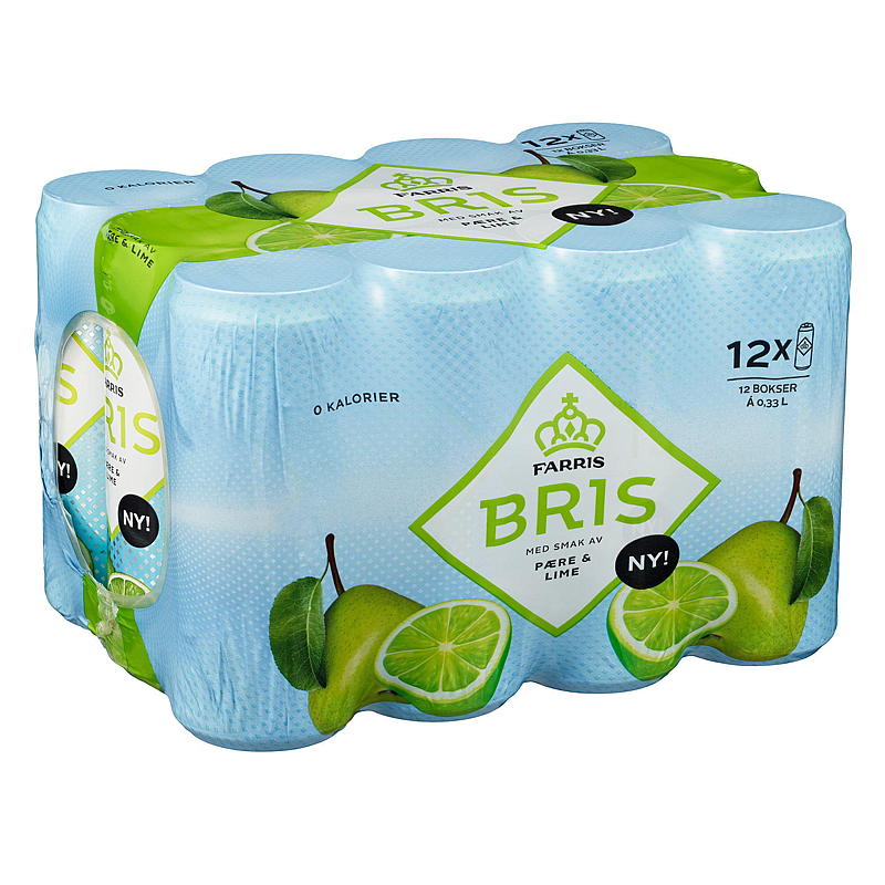 Farris Farris Bris 12-pak 0,33 l æske pære/lime