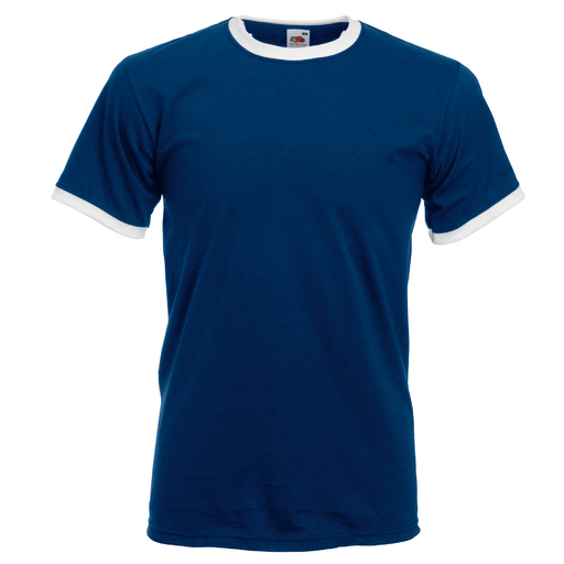  Camiseta De Manga Corta Con Bordes De Diferente Color Fruit Of The Loom