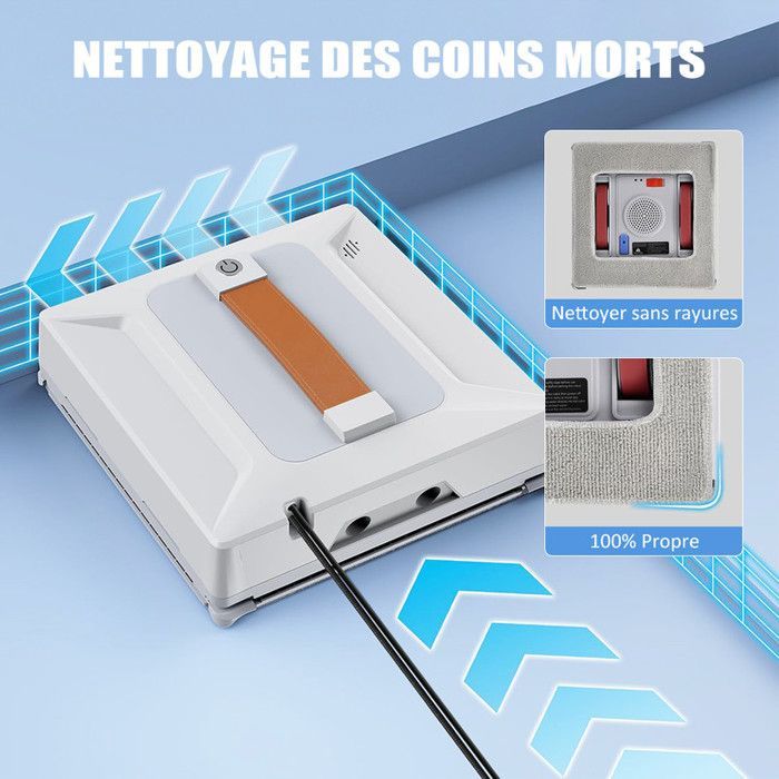Window Cleaning Robot - 4 Ultrasonic Spray Nozzles - Intelligent Path Planning - Blind Spot Cleaning