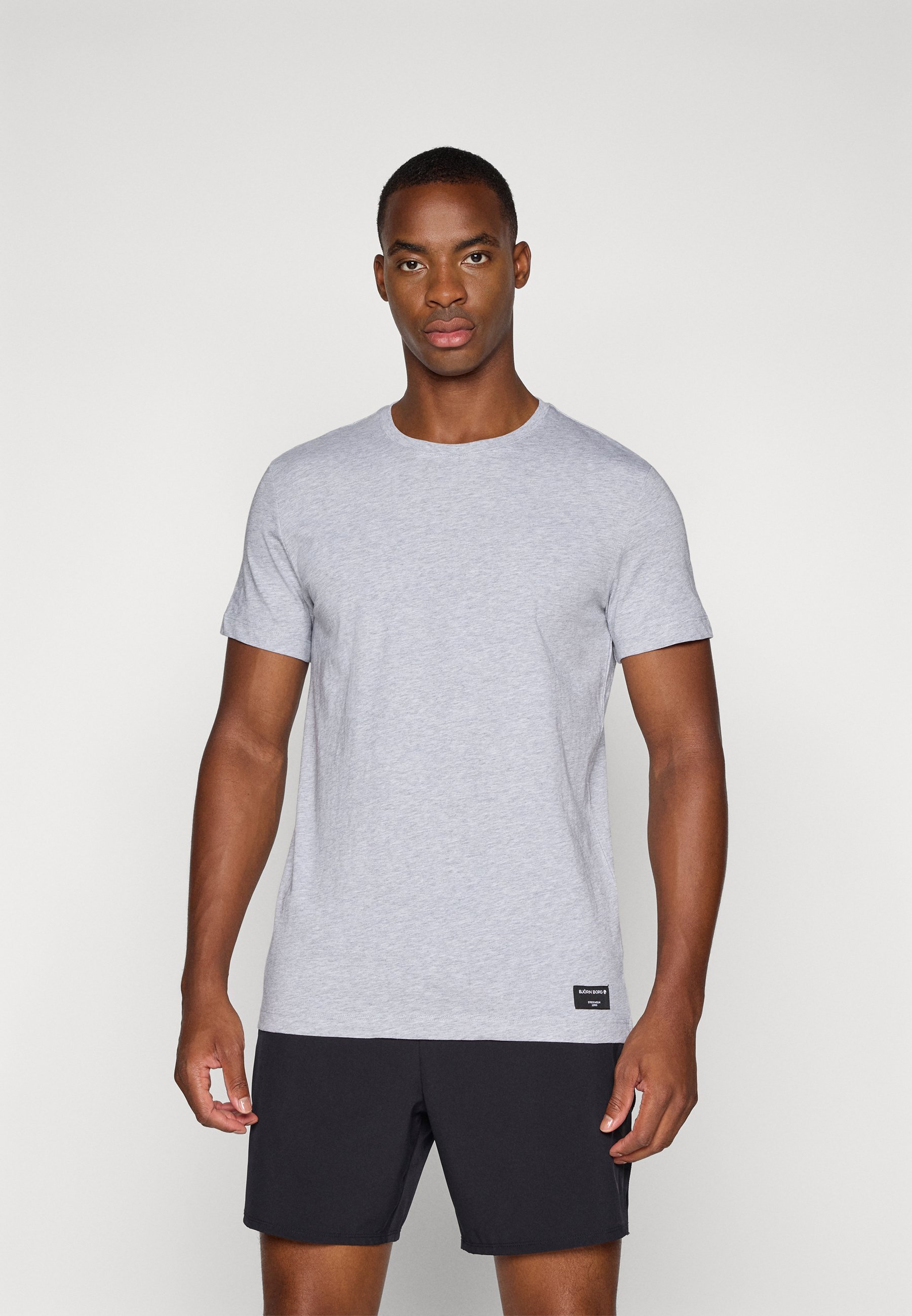 Björn Borg CENTRE - Basic T-shirt - light grey melange