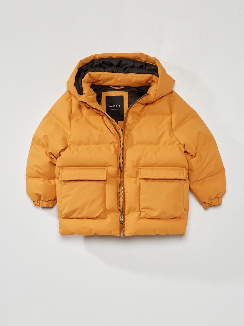 Chaqueta de plumas con capucha - AMARILLA