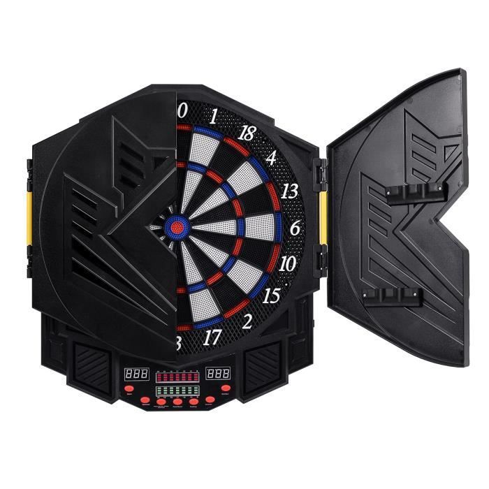 GIANTEX Elektronisch dartbord met led-display, 27 spellen en 216 variaties voor 1-8 spelers, inclusief 12 darts
