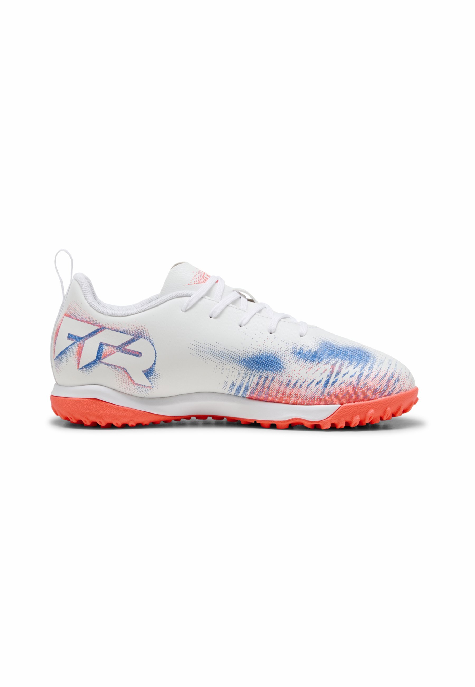 Puma FUTURE 8 PLAY MID - Zaalvoetbalschoenen - wit-zwart-lichtrood