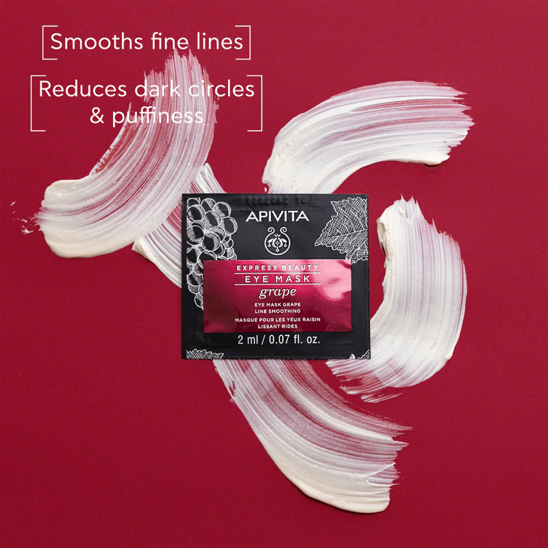 Apivita Express Beauty Line Smoothing Eye Mask Hroznová očná maska s vyhladzujúcim účinkom