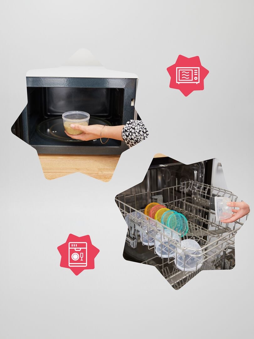 Set van 12 'Badabulle' potjes van 250 ml - veelkleurig