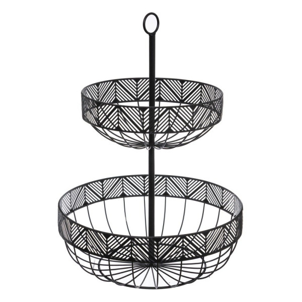 Patera na owoce FRISE, metalowa, 2 poziomy