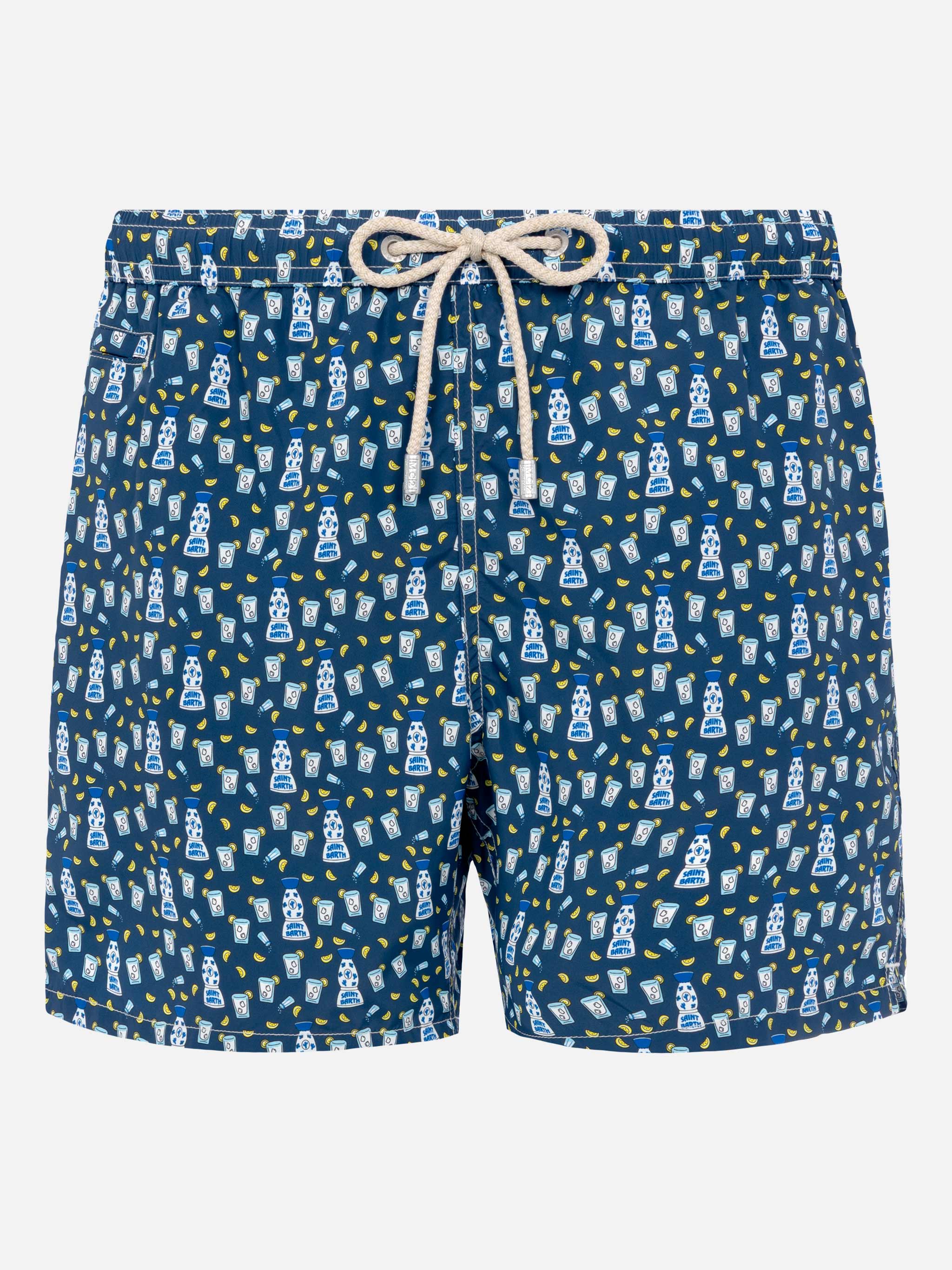 Zwempak met een oplichtende look, gemaakt van lichtgewicht stof met een tequila-print.