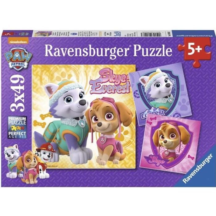 Rompecabezas de PAW Patrol de 3x49 piezas - Cachorros encantadores - Ravensburger - Para niños a partir de 5 años