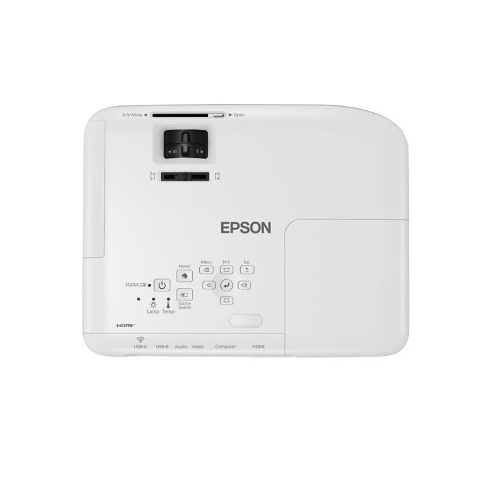 Proyector Epson EB W06 WXGA 3LCD, 3700 lúmenes, HDMI, Wi-Fi opcional