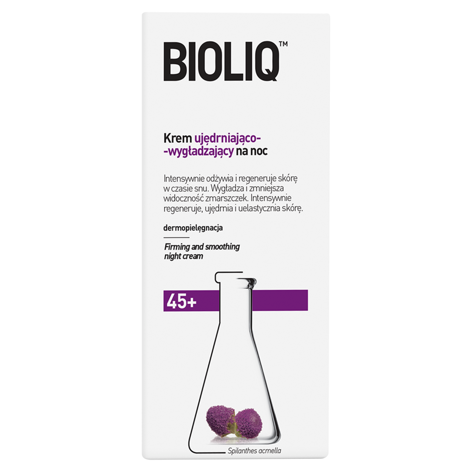 Bioliq uppstramande och utjämnande nattkräm för ansiktet 45+ 50ml 45+