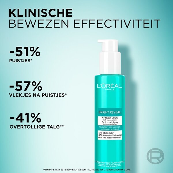 L'Oréal Paris Bright Reveal гел за чишћење лица 150ml