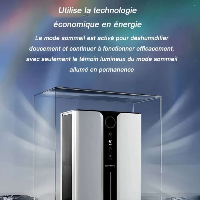 Deshumidificador inteligente ultrasilencioso de 30 dB - Pantalla digital, depósito de 3 L, purificador de aire iónico, para 30 m²