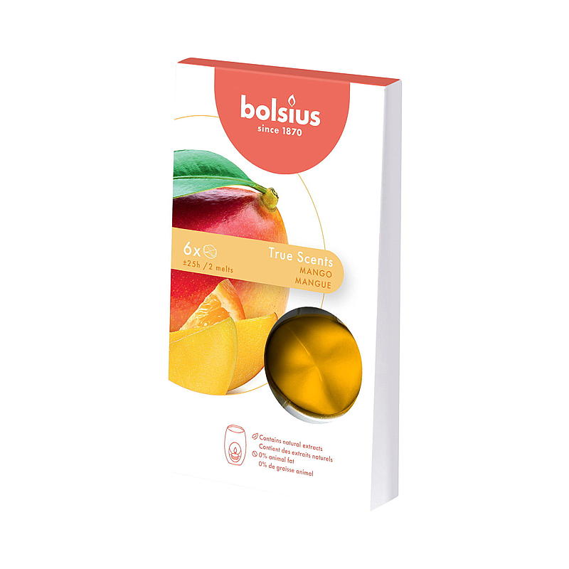 Bolsius Duftvoks paquete de 6 unidades de mango
