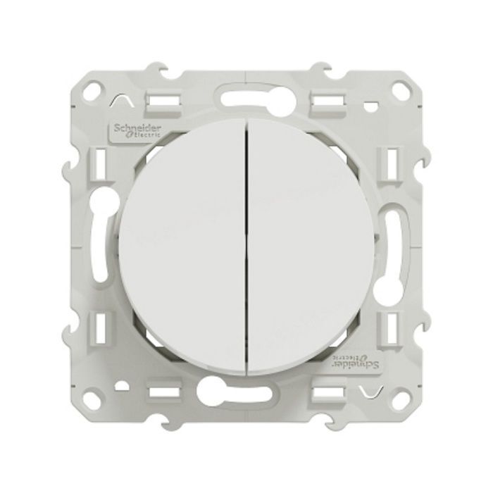 Interruptor bidireccional + pulsador - SOBRIO - S526285 - Odace - Blanco - 10 A