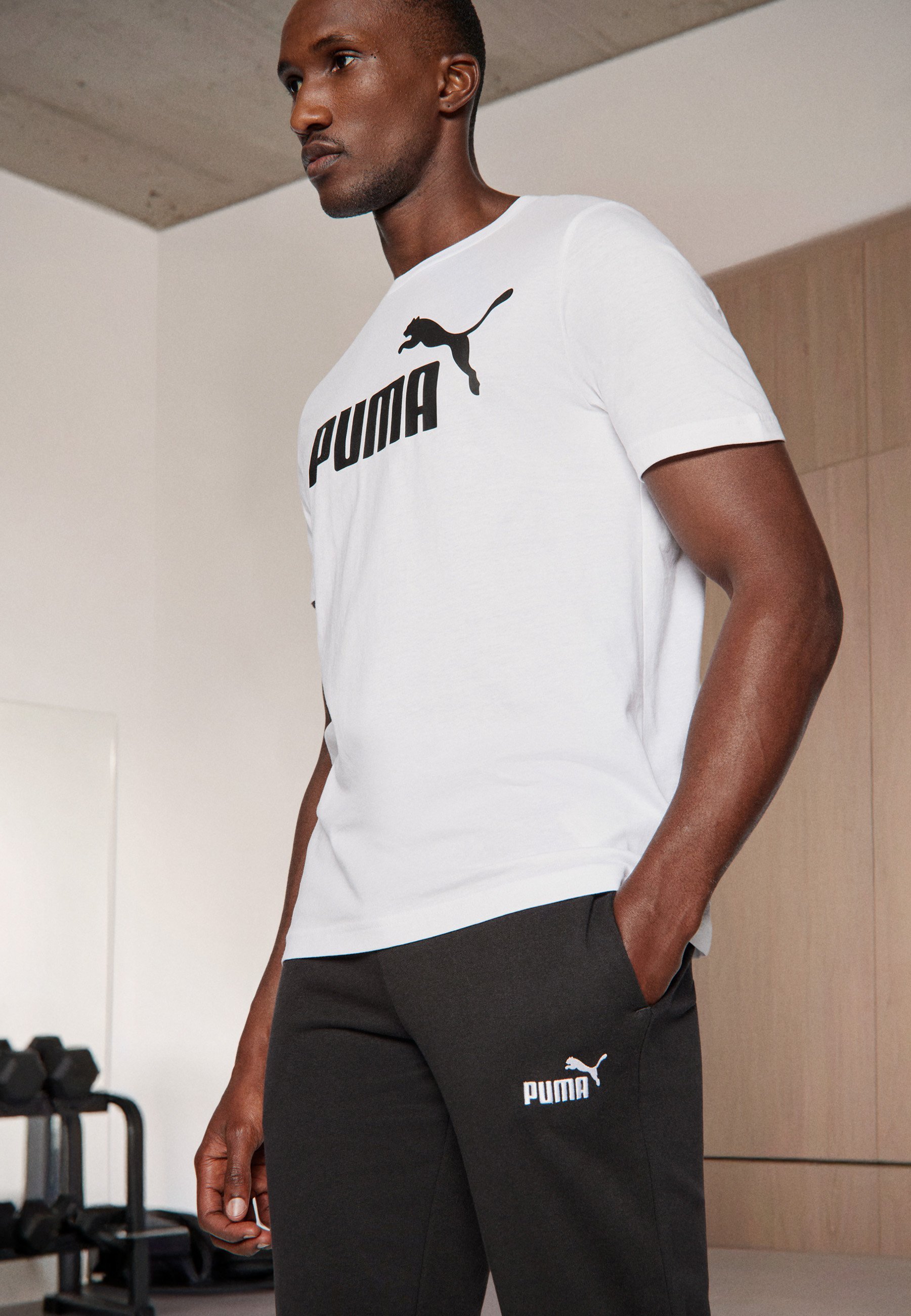 Puma LOGO TEE - Tričko s potlačou - biele