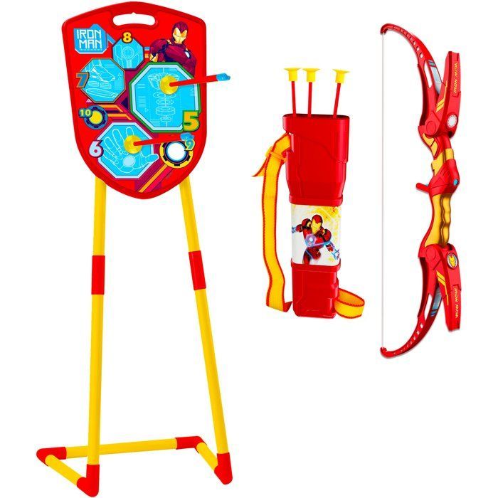Set arc et flèches - MARVEL - Iron Man - Avec étui et cible sur pied