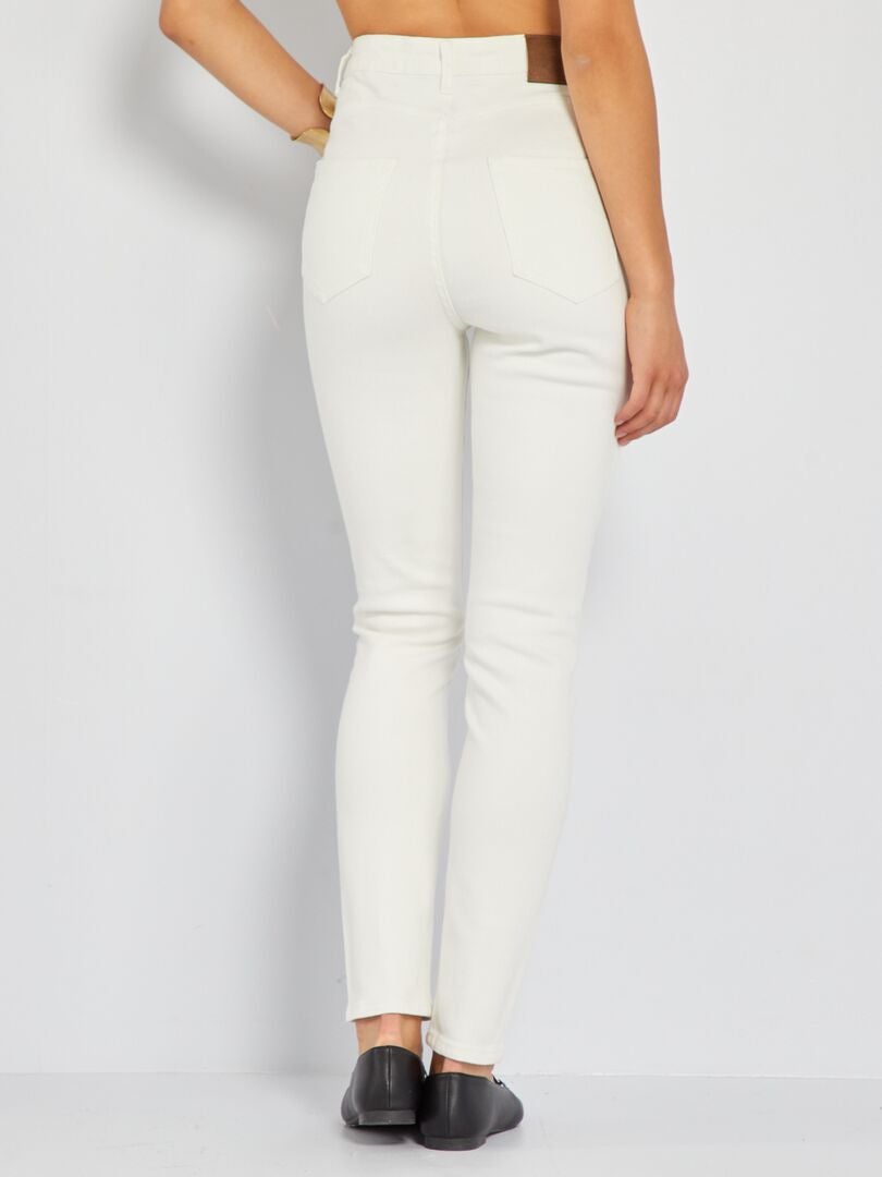 Calça jeans skinny push-up - L28 - BRANCA