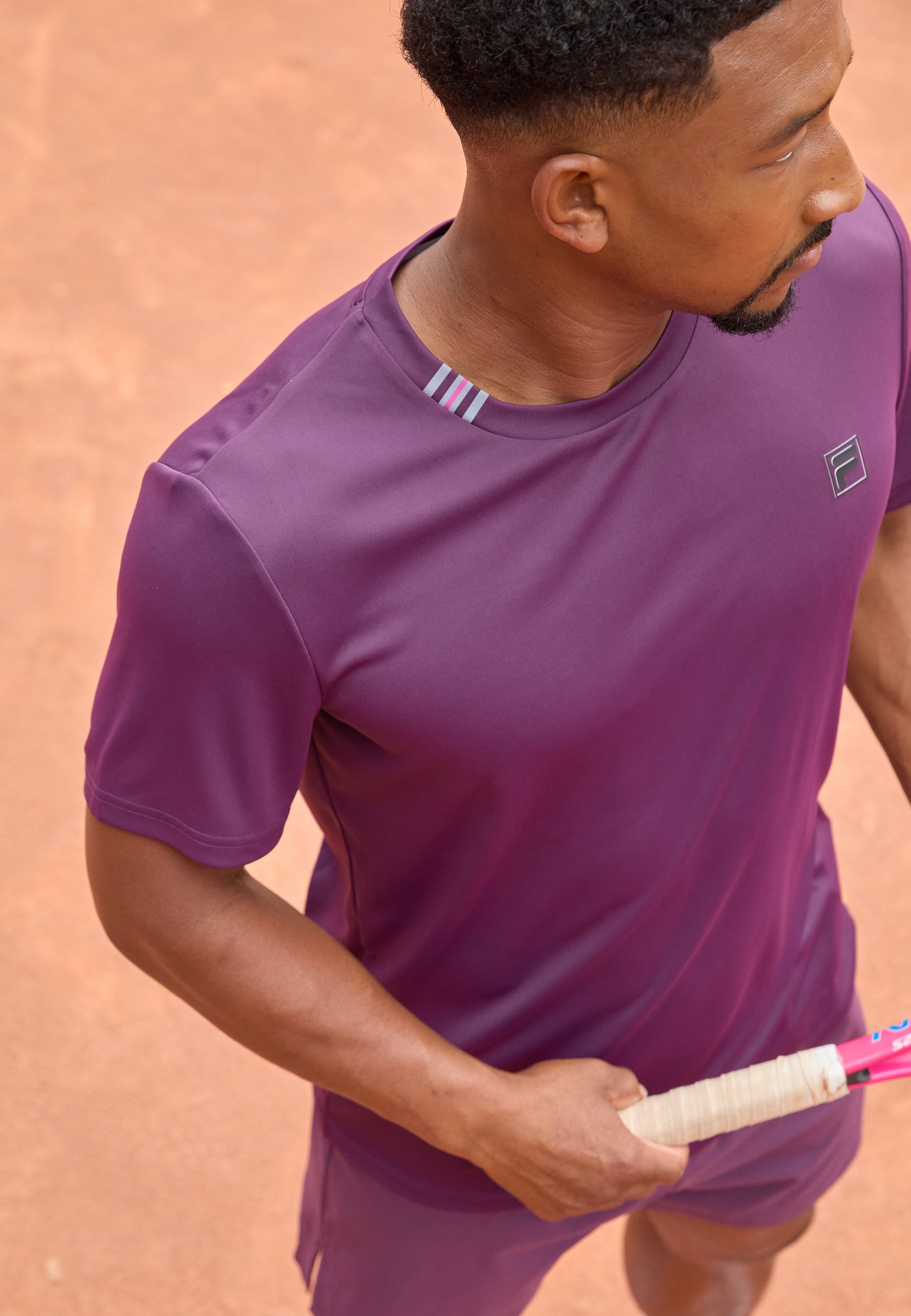 Fila MATEO - T-shirt met print - bramenwijn