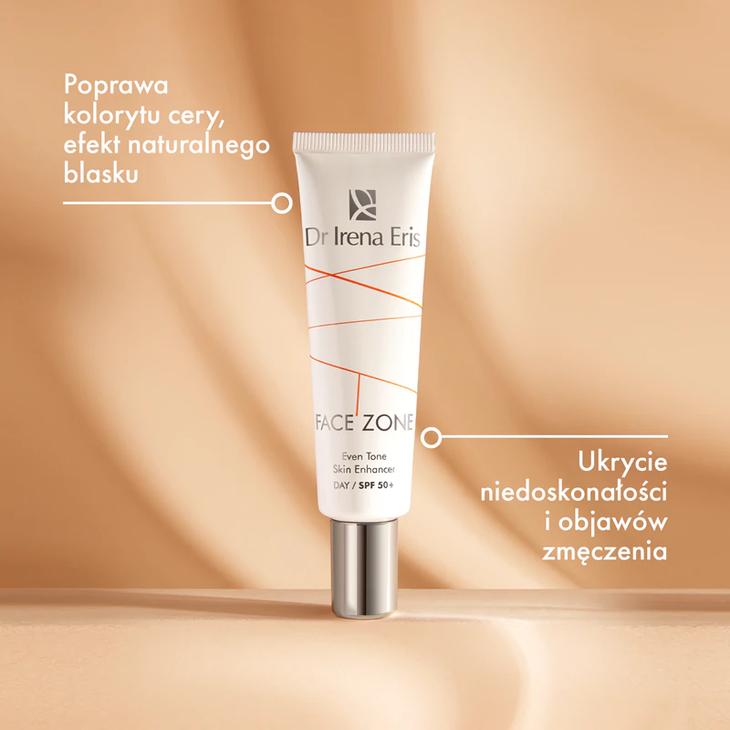 Tónovací krém proti vráskám Dr. Irena Eris Face Zone se sjednoceným tónem pleti SPF 50+
