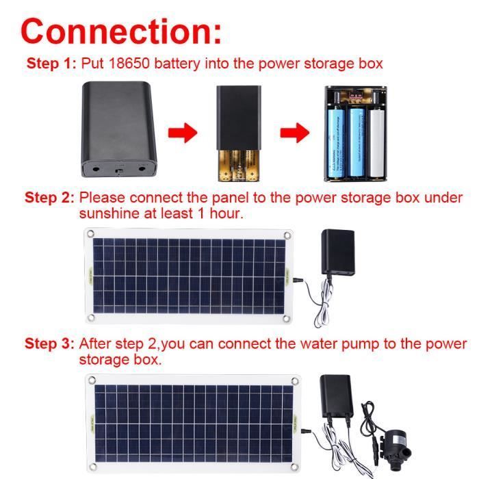 Bomba solar sin escobillas de 800 l/h y 50 W + panel de 43 × 20 cm – Ultra silenciosa, con una altura de elevación de 5 m, para estanques y fuentes de jardín.