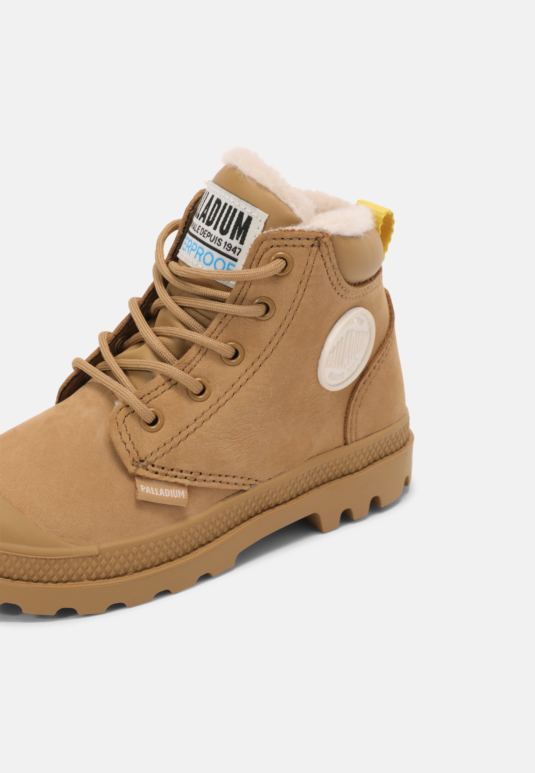Bottes d'hiver unisexes Palladium PAMPA à revers haut, imperméables, marron foncé