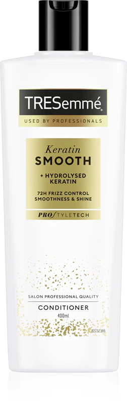 Condicionador TRESemmé Keratin Smooth para cabelos rebeldes e com frizz.