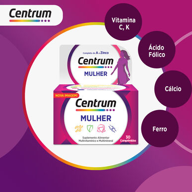 Centrum Suplemento Multivitamínico Centrum Mulher      30 comprimidos 30 comprimidos