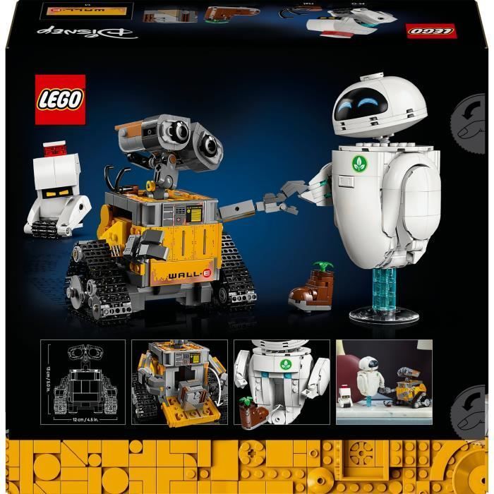 LEGO | Disney e Pixar 43279 WALL-E ed EVE - Set di costruzioni fai-da-te per adulti - Regalo