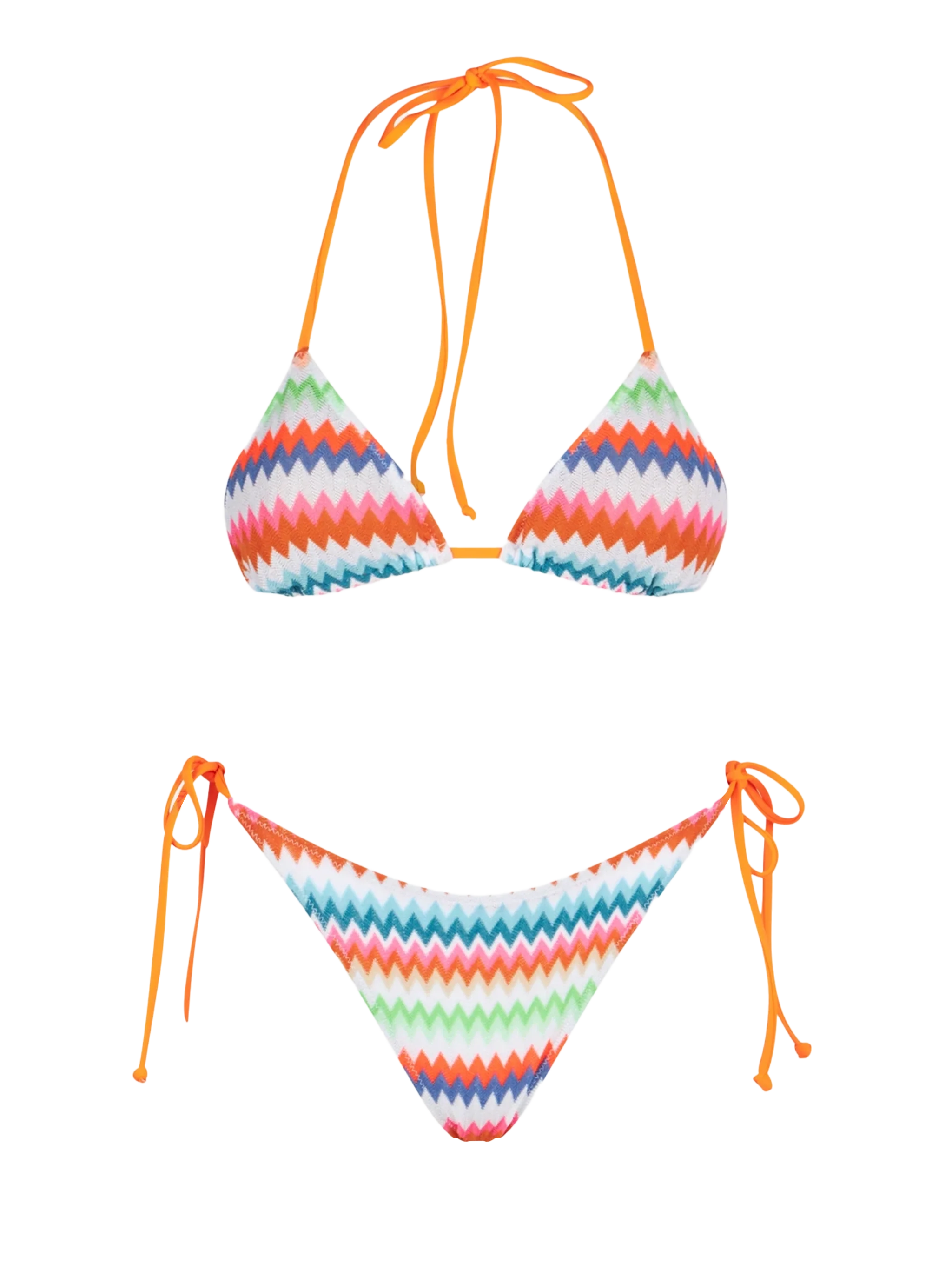 Dames driehoekbikini met chevronprint