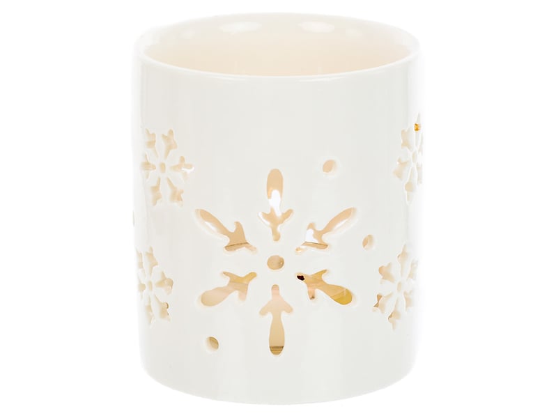 Świecznik ażurowy na tealight Noel ceramiczny 8 cm mix wzorów
