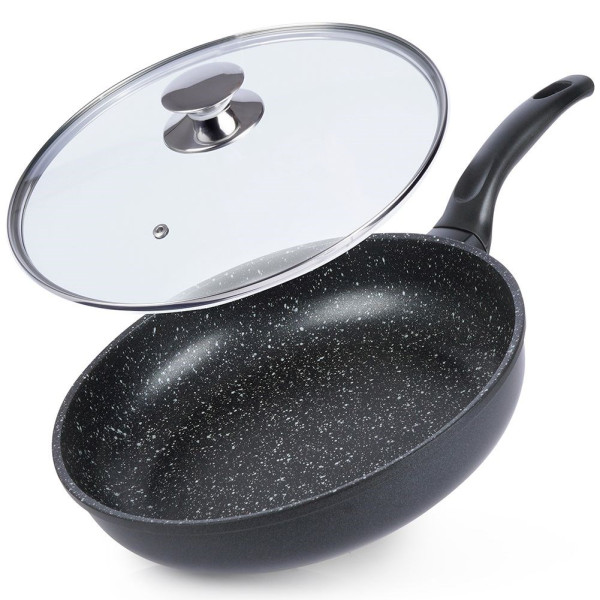 Patelnia z pokrywką granitowa 28 cm GRANDE